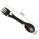 Outdoor Survival Tools 5 In 1 Camping Multi-Functional EDC Practical Kit Fork Knife Spoon Bottle/Can Opener - Image 2