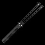 Butterfly knife comb,Folding Trainer Balisong hair comb practice knives - Image 2