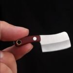 Portable Keychain Pocket Knife Stainless Steel Camping Small Mini EDC Knife Peeler Fixed Blade Wood Handle Kitchen Multi Knives - Image 3