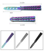 Portable Practice Butterfly Knife CSGO Balisong Trainer Stainless Steel Pocket Foldable Knife Training Tool for Outdoor Games - Image 2