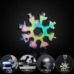 Snowflake Camping Multitool Portable Pocket Tool Box Pendant Wrench Ratchet Combination Gear Clip Measure Useful Hand Tool - Image 6