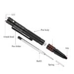 T-7 Double Tungsten Steel Head Tactical Defense Pen Glass Breaker EDC Tactical Survival Pens Multifunction LED Lighting Pen - Image 6