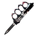 9inch middle finger bone biker knives&BBRASS KNUCKLE Tench OTF Knife -TKT200-05 - Image 2
