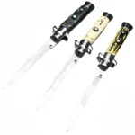 8.75 Inch Italian Stiletto Switch Kris Blade Fick Knife